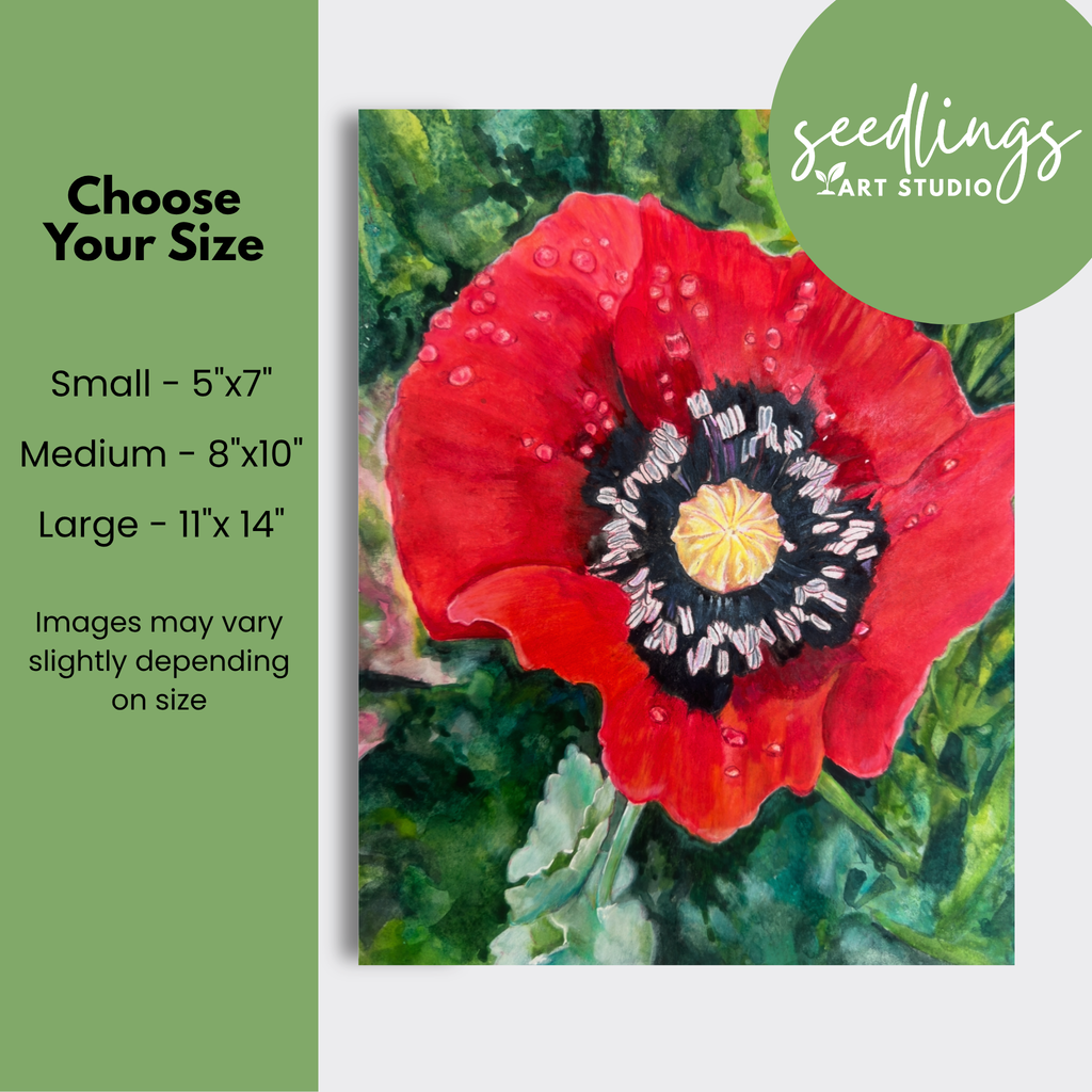 "Remembrance" Red Poppy Print