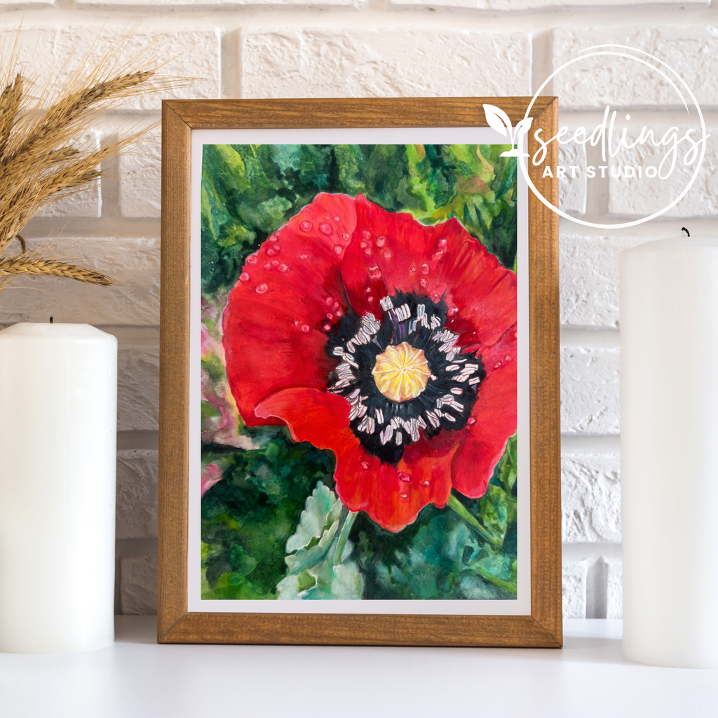 "Remembrance" Red Poppy Print