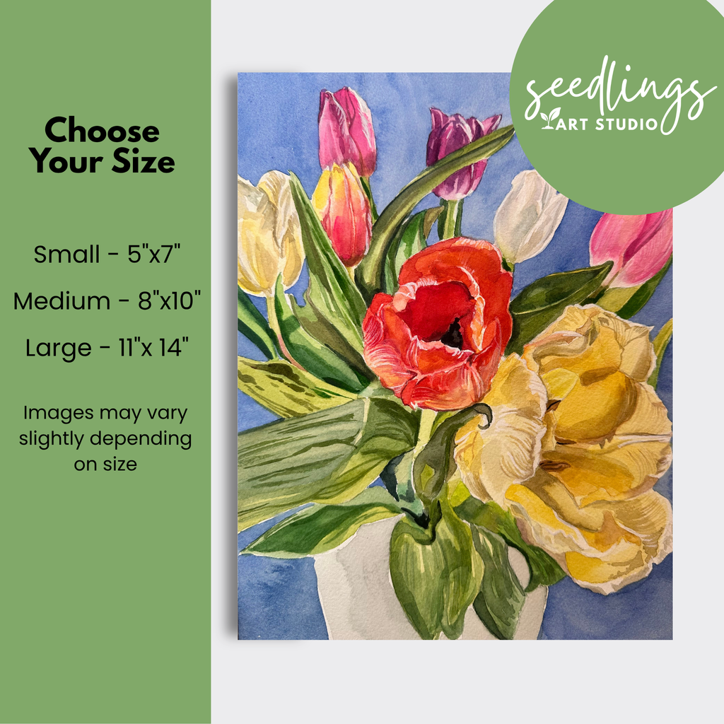 "Abundance" Tulip Bouquet Print