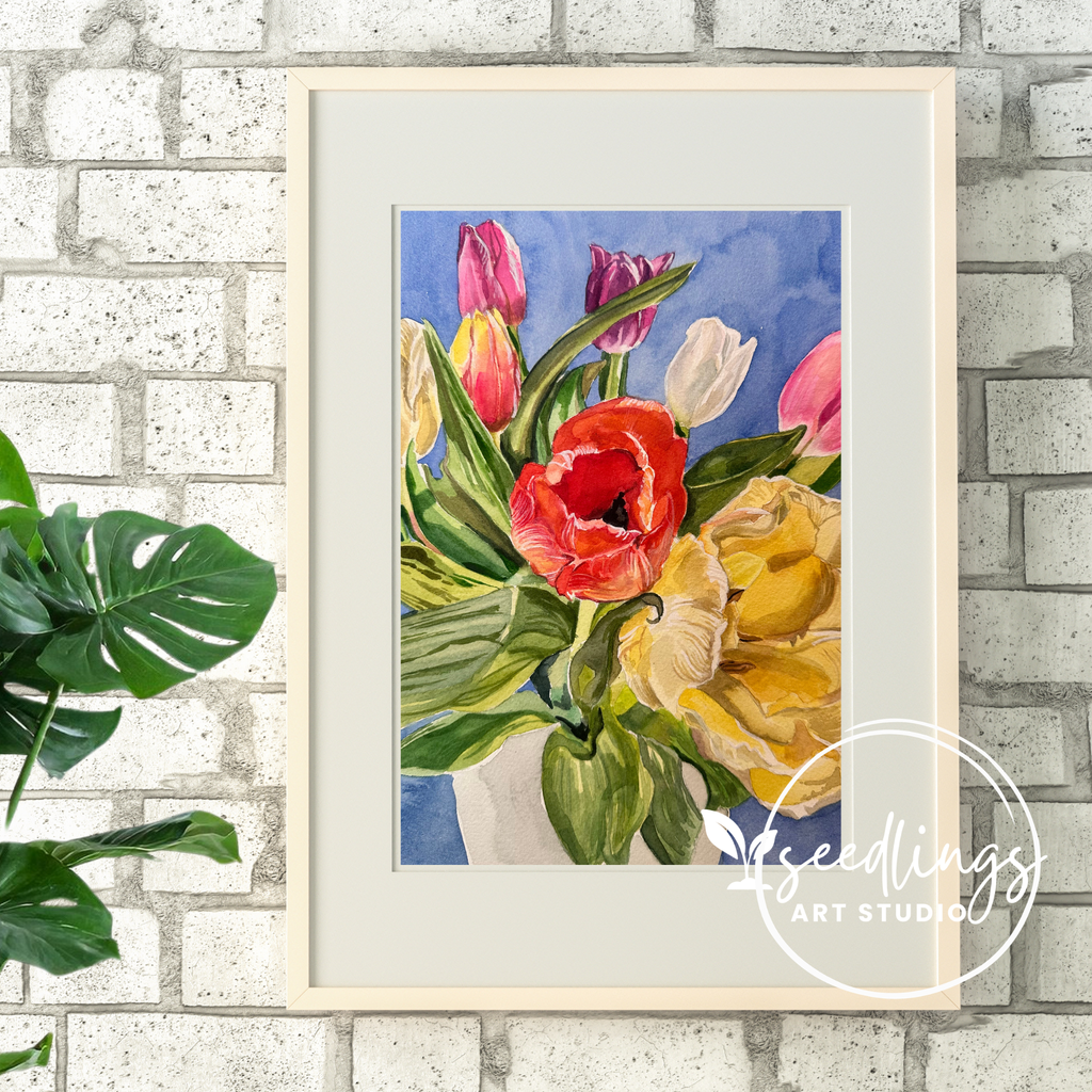 "Abundance" Tulip Bouquet Print